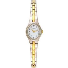 Pulsar PC3011 Quartz White Dial 2 Tone Ladies Watch Stainless Steel Bracelet