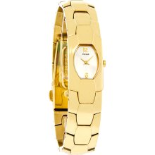 Pulsar Quartz Ladies Silver Dial Gold Tone Bangle Bracelet Watch PEG540