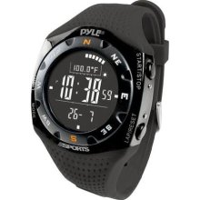 Pyle Ski Master V Professional Ski Watch with Max. 20 Ski Logbook, Weather Forecast, Altimeter, Barometer, Digital Compass, Thermometer, Black