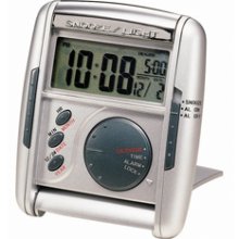 QHL004SLH -- Seiko Travel Alarm Get Up and Glow Clock Silver-Tone Metallic Case
