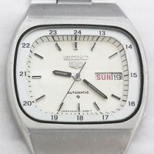 Rare Vintage Seiko 5 Men's Automatic Sport Watch With Day And Date Calibre 6309a