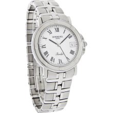 Raymond Weil Parsifal Mens White Dial Roman 's Swiss Quartz Watch 9551-st-00300