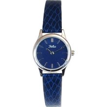 Reflex Analogue Snake Skin Slim Blue Strap Ladies Dress Watch 1014060l