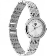 Reflex Ladies Watch, Silver Tone Bracelet Strap, White Face