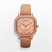 Relic By Fossil Zr34181 Auburn Rose Gold Glitz Pink Women's Watch $110.