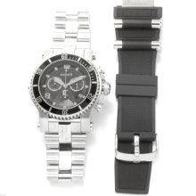 Renato Men's Beast Diver Swiss Limited Edition Chronograph Bracelet Watch w/ Extra Strap