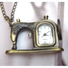 Retro Brass Sartorius Pocket Watch Pendant Necklace