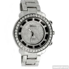 Rhodium Sporty Mens Full Metal Hip Hop Cool Watch