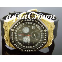 Richard & co 1.75 CT Aqua Diamond Watch RC-3018 Yellow Gold case