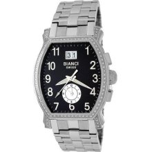 Roberto Bianci 1860Dia Blk Men'S 1860Dia Blk Diamond Dual-Time Zone Date Watch