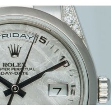 ROLEX - 36mm Mens Platinum Day-Date PRESIDENT - Meteorite Diamond - 118296