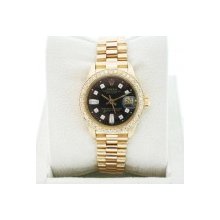 Rolex Datejust 6917 Ladies 18K Gold Presidential Diamond Watch