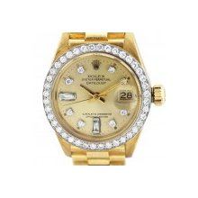 Rolex Datejust 6917 Presidential 18K Gold and Diamond Bezel Watch