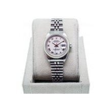 Rolex Datejust 69174 White Roman Numeral Dial Stainless Steel Watch