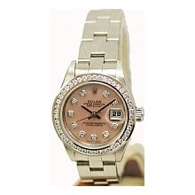 Rolex Datejust Ladies 1.00ct Set Diamond Bezel, Pink Dial - Pre-Owned