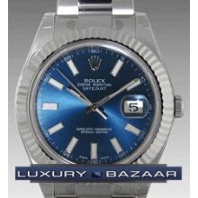 Rolex Datejust (WG-SS/ Blue /SS)