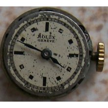 Rolex Geneve Lady Wristwatch Movement & Dial 13,5 Mm. In Diameter To Restore