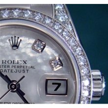 ROLEX - Ladies 26mm 18kt White Gold President - Mother of Pearl Diamond Dial - 179159