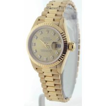 Rolex Ladies President 79178 U 18k Yellow Gold Box & Papers Jewels In Time