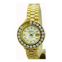 Rolex Ladies President White Mother Of Pearl Diamond/1.5ct - Preowned