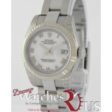 Rolex Lady's Steel Datejust 178274 Oyster Bracelet Wg Fluted Bezel