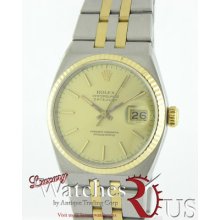 Rolex Oysterquartz 17013 Champagne Dial Stainless Steel 18k Yellow Gold