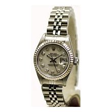 Rolex Preowned Ladies Datejust Stainless Steel White MOP Diamond Dial