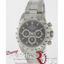 Rolex Rare Steel Daytona With Black Dial With Papers- Zenith Movement
