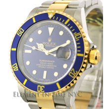 Rolex Submariner Steel & Gold Blue Dial