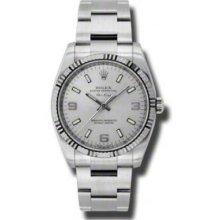 Rolex Watches AirKing White Gold Fluted Bezel 114234 slio