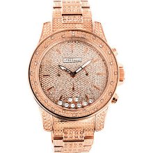 Rose Gold Tone Watches: JoJino Mens Floating Diamond Watch 1.05ct