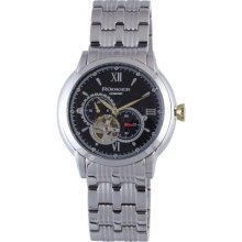 Rudiger Men's Gorlitz Black Dial Open-Heart Automatic Stainless S ...