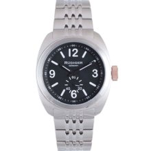Rudiger Watches Men's Siegen Black Dial Silver-Tone Stainless Steel Si
