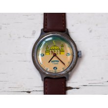 Russian watch Soviet watch Men watch Mechanical watch -rare watch - with inscription - Arabian buildings - USSR 