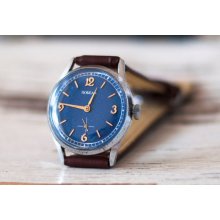 Russian watch Soviet watch Men watch Mechanical watch - blue clock face watch -men's wrist 