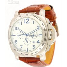 Sale. Luxury Automatic Watch Luminor Marina Brown Rubber Men's Sport