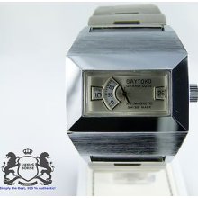 Saytoko Grand Luxe - Jump Hour Automatic Swiss Made Watch - Tv Shape -