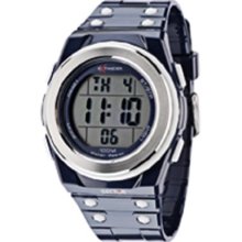 Sector Expander Men's Watch Digital Quartz With Silver Dial And Blue Resin Strap - R3251272115