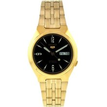 Seiko 5 Snk366 Mens Automatic Gold Tone Stainless Steel Gold Dial Watch