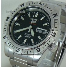 Seiko 5 Sports Automatic 24 Jewels Stainless Steel Srp137 Us Seller
