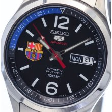 Seiko 5 Sports Mens Auto Official Barcelona Srp301k1 Warranty,box, Rrp:Â£230