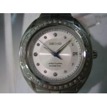 Seiko Arctura Women's Watch Kinetic Sapphire Diamond All Ssb Original Japan