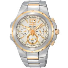 Seiko Coutura wrist watches: Coutura Chrono Big Date 2-Tone spc062