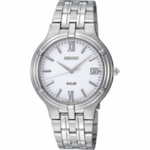 Seiko Mens Silver Solar Watch