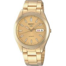 Seiko Men's SNX998K Gold Stainless-Steel Automatic Watch with Gol ...