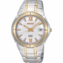 Seiko Mens Two Tone Solar Dial Watch