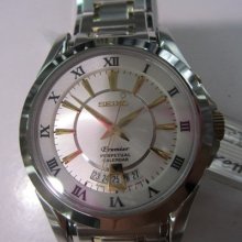 Seiko Premier Men's Watch Perpetual Calendar All Stainles S Two Tone Original
