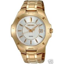 Seiko Sgee62 Mens Gold Tone Date Watch