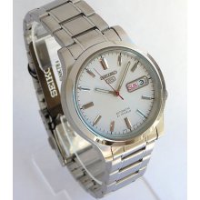 Seiko Silver Dial Day/date Men's Automatic Watch-04