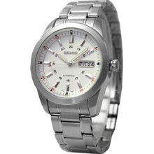 Seiko Srp009 Srp009k1 Men's Stainless Steel White Dial 100m Automatic Watch